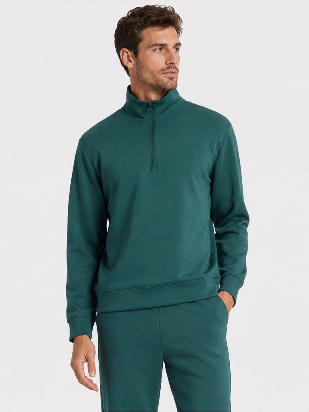 Men’s All in Motion Teal Blue Half Zip Pullover Size Large NWT
